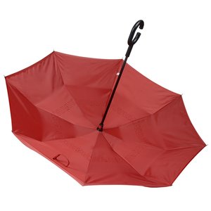 Additional Image 2 - a red umbrella with a black handle