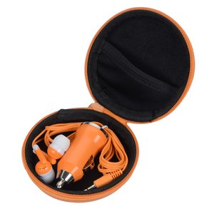 Additional Image 2 - an orange and black case with a cord in it