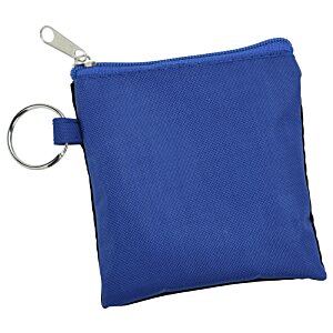Additional Image 1 - a blue square pouch with a key ring