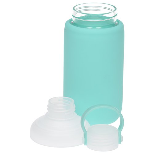 Additional Image 1 - a blue cylinder with a white object on it