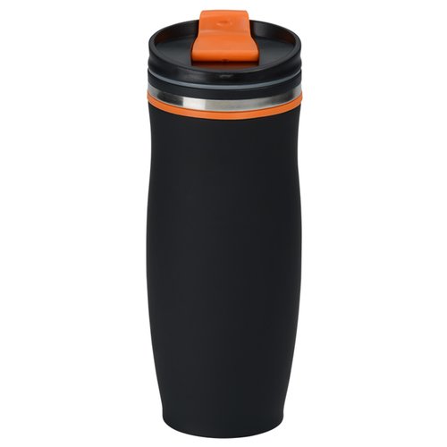 Additional Image 3 - a black and orange tumbler