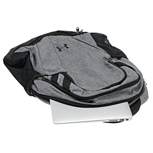 Additional Image 3 - a black backpack with a white paper on it