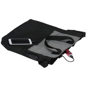 Additional Image 1 - a black bag with a phone and a strap