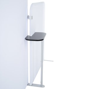 Additional Image 2 - a white wall with a black shelf