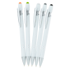 View Image 3 of 6 of Incline Soft Touch Stylus Metal Pen - White - 24 hr