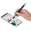 View Image 3 of 3 of Incline Soft Touch Stylus Metal Pen - Black