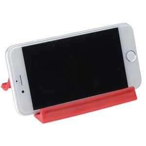 Additional Image 2 - a white cell phone with a red stand
