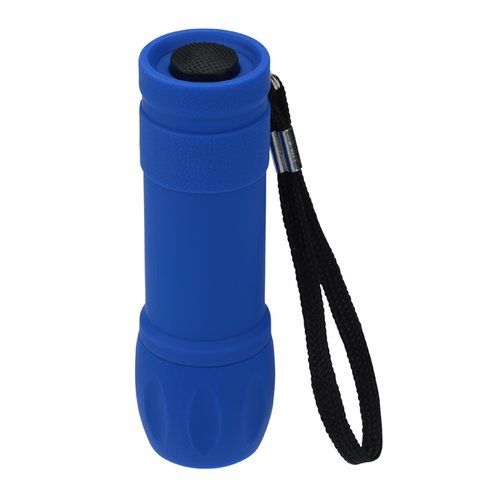 Additional Image 2 - a blue flashlight with a strap