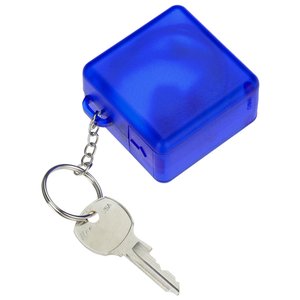 Additional Image 1 - a blue key chain with a key ring