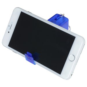 Additional Image 2 - a white cell phone with a blue holder