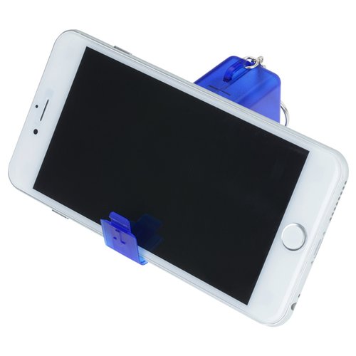 Additional Image 2 - a white cell phone with a blue holder