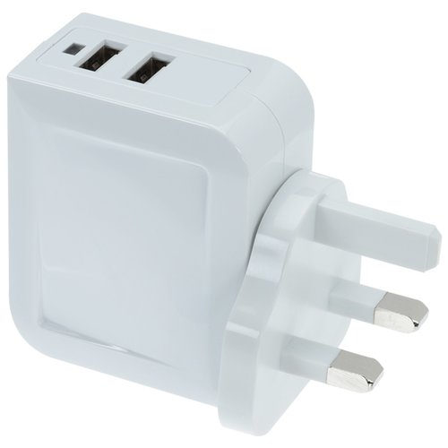 Additional Image 7 - a white adapter with three plugs