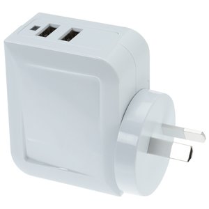 Additional Image 6 - a white adapter with two ports