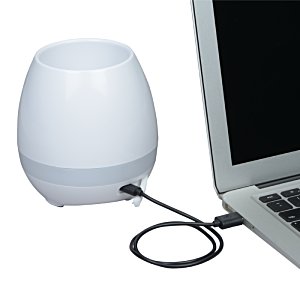 Additional Image 5 - a white speaker plugged into a laptop