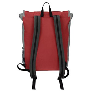 Additional Image 2 - a red backpack with black straps