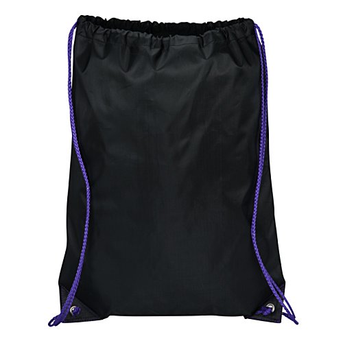 Additional Image 2 - a black bag with purple zippers