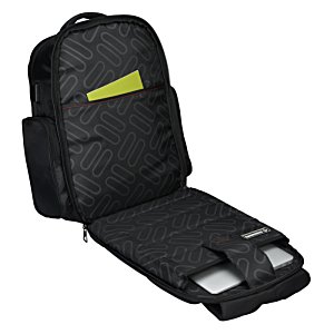 Additional Image 3 - a black backpack with a yellow patch