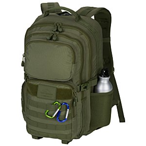 Additional Image 3 - a green backpack with a white object on it