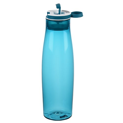 Additional Image 1 - a blue water bottle with a straw