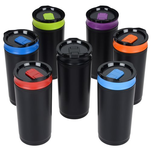 Additional Image 1 - a group of black containers with different colored lids