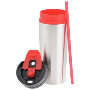 Additional Image 5 - a bottle with a red lid and a red chopstick