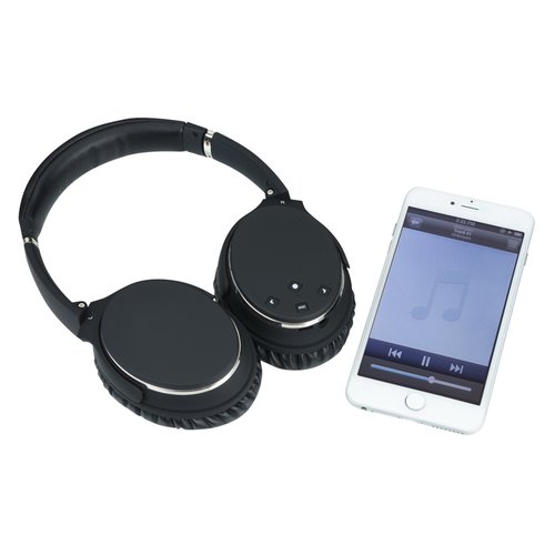 Additional Image 3 - a black headphones next to a cell phone