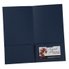 View Image 3 of 3 of Linen Paper Two-Pocket Mini Folder - 9-1/2" x 5"