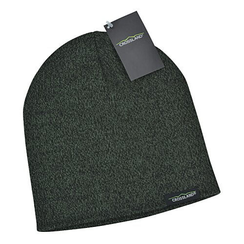 Additional Image 2 - a black beanie with a tag