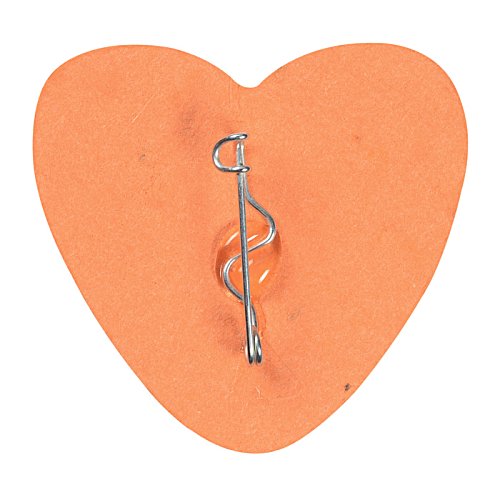 Additional Image 3 - a heart shaped button with a needle