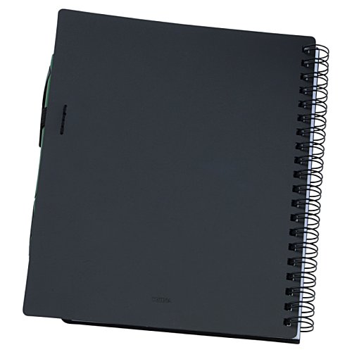 Additional Image 2 - a black square object with a spiral bound