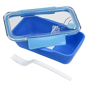 Additional Image 1 - a blue plastic container with a lid