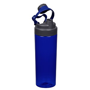 Additional Image 1 - a blue water bottle with a black lid