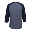 View Image 2 of 3 of New Era Heritage Blend 3/4 Sleeve Baseball Tee - Men's - Embroidered