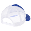 a white and blue hat
