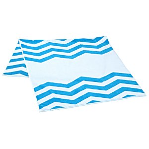 Additional Image 1 - a blue and white striped napkin