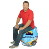 Additional Thumbnail Image 4 - a man sitting on a blue and yellow bean bag