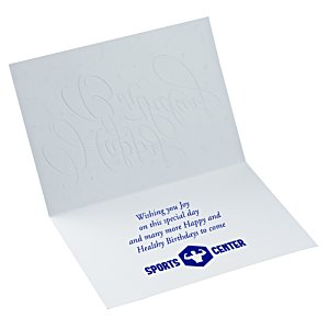 Additional Image 3 - a white card with blue writing