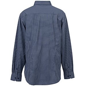 Additional Image 1 - a back view of a blue shirt