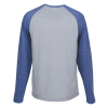 View Image 2 of 3 of Voltage Tri-Blend Wicking LS T-Shirt - Men's - Colorblock