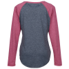 View Image 2 of 3 of Voltage Tri-Blend Wicking LS T-Shirt - Ladies' - Colorblock