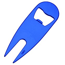a blue bottle opener on a white background