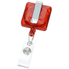 View Image 2 of 4 of Retracting Badge Holder - Square - Translucent
