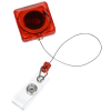 View Image 3 of 4 of Retracting Badge Holder - Square - Translucent