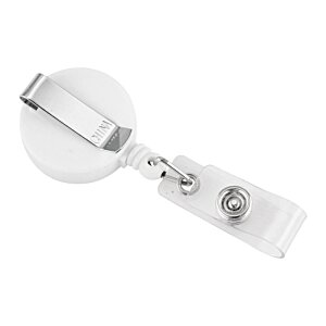 Additional Image 1 - a white badge with silver clasp