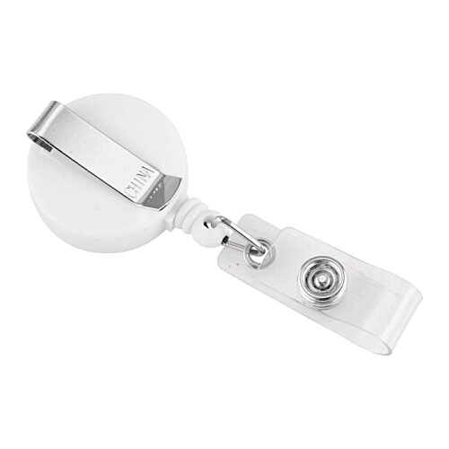 Additional Image 1 - a white badge with silver clasp