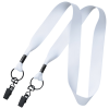Additional Thumbnail Image 1 - a white lanyard with black clasps