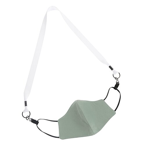 Additional Image 3 - a face mask with a white strap