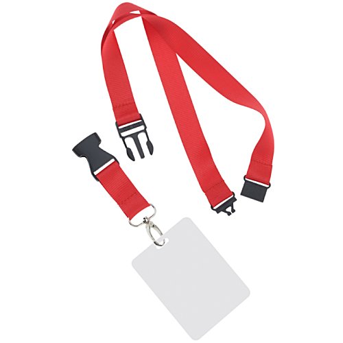 Additional Image 1 - a red lanyard with a white tag