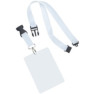 Additional Image 1 - a white badge with black strap