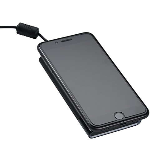 Additional Image 3 - a black cell phone with a cord